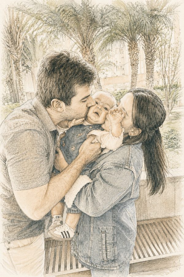 Milla e Sergio beijando a Antonella
