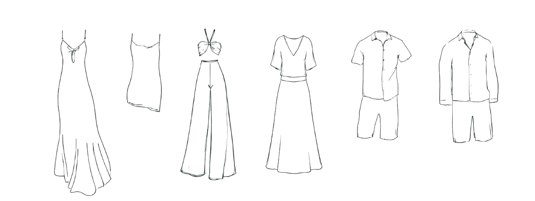 Referência de traje para o pré-wedding: vestido midi com sapatilha e calção com camisa curta e tênis